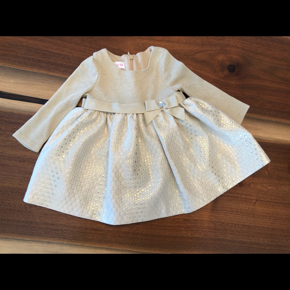 6/9 months gold dress